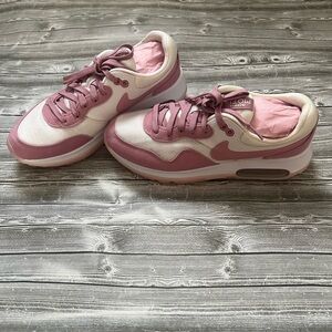 Nike Pink and Cream Air Max Sneakers